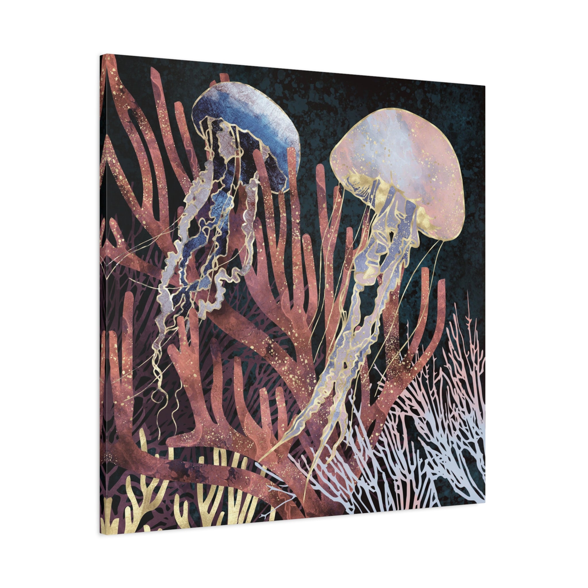 Metallic Coral Matte Canvas, Stretched, No Frame