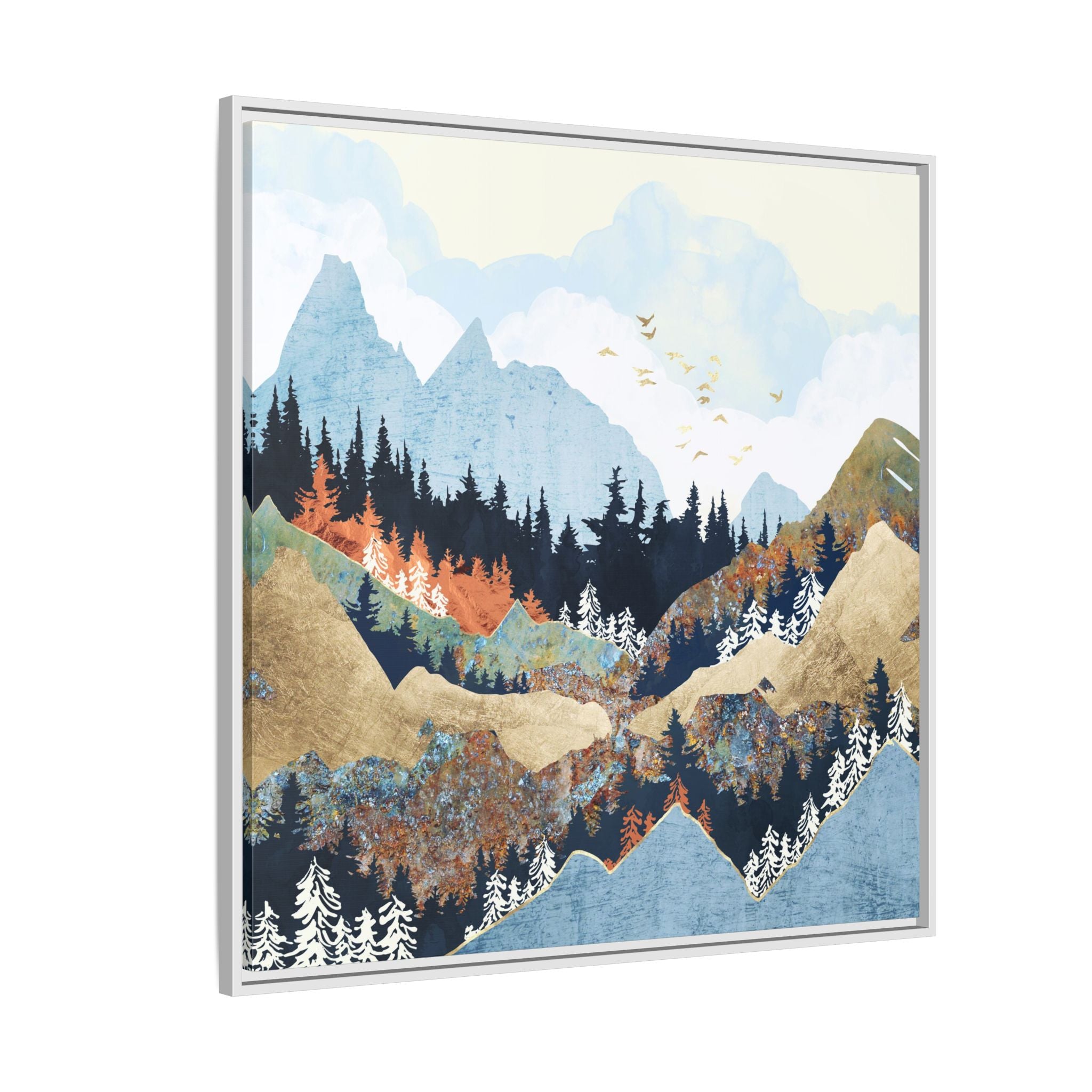 Spring Flight - Matte Canvas, Framed (Multi-color)