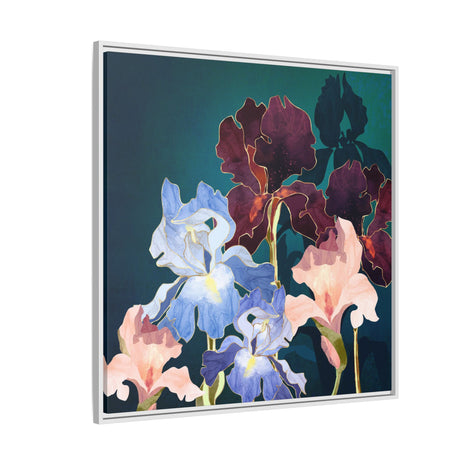 Iris Abstract - Matte Canvas, Framed (Multi-color)