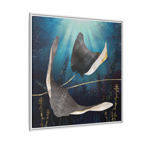 Metallic Stingray - Matte Canvas, Framed (Multi-color)