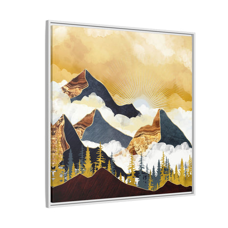 Misty Peaks - Matte Canvas, Framed (Multi-color)