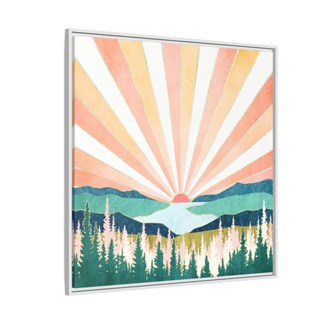 Summer Sunset - Matte Canvas, Framed (Multi-color)