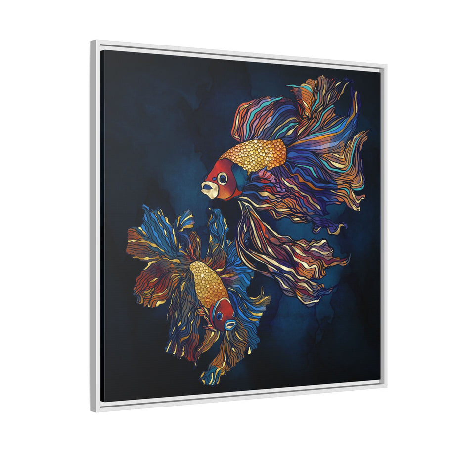 Metallic Beta Fish - Matte Canvas, Framed (Multi-color)