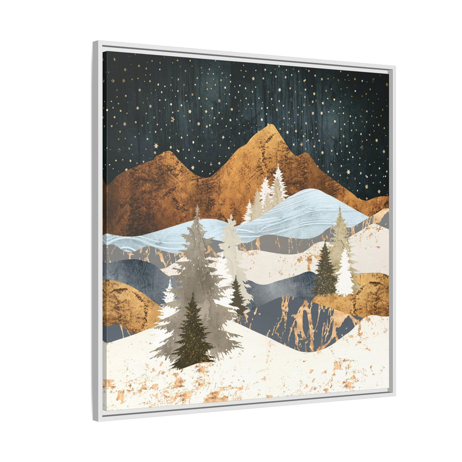 Winter Stars - Matte Canvas, Framed (Multi-color)