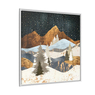 Winter Stars - Matte Canvas, Framed (Multi-color)