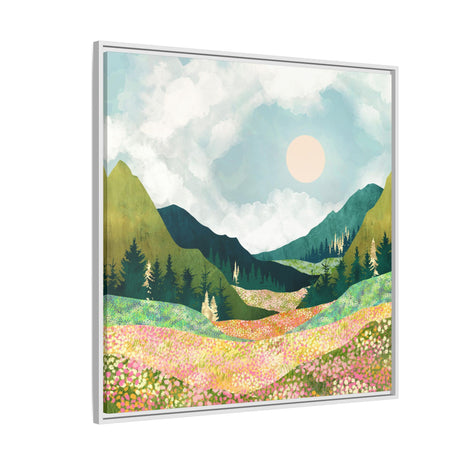 Spring Flower Vista - Matte Canvas, Framed (Multi-color)