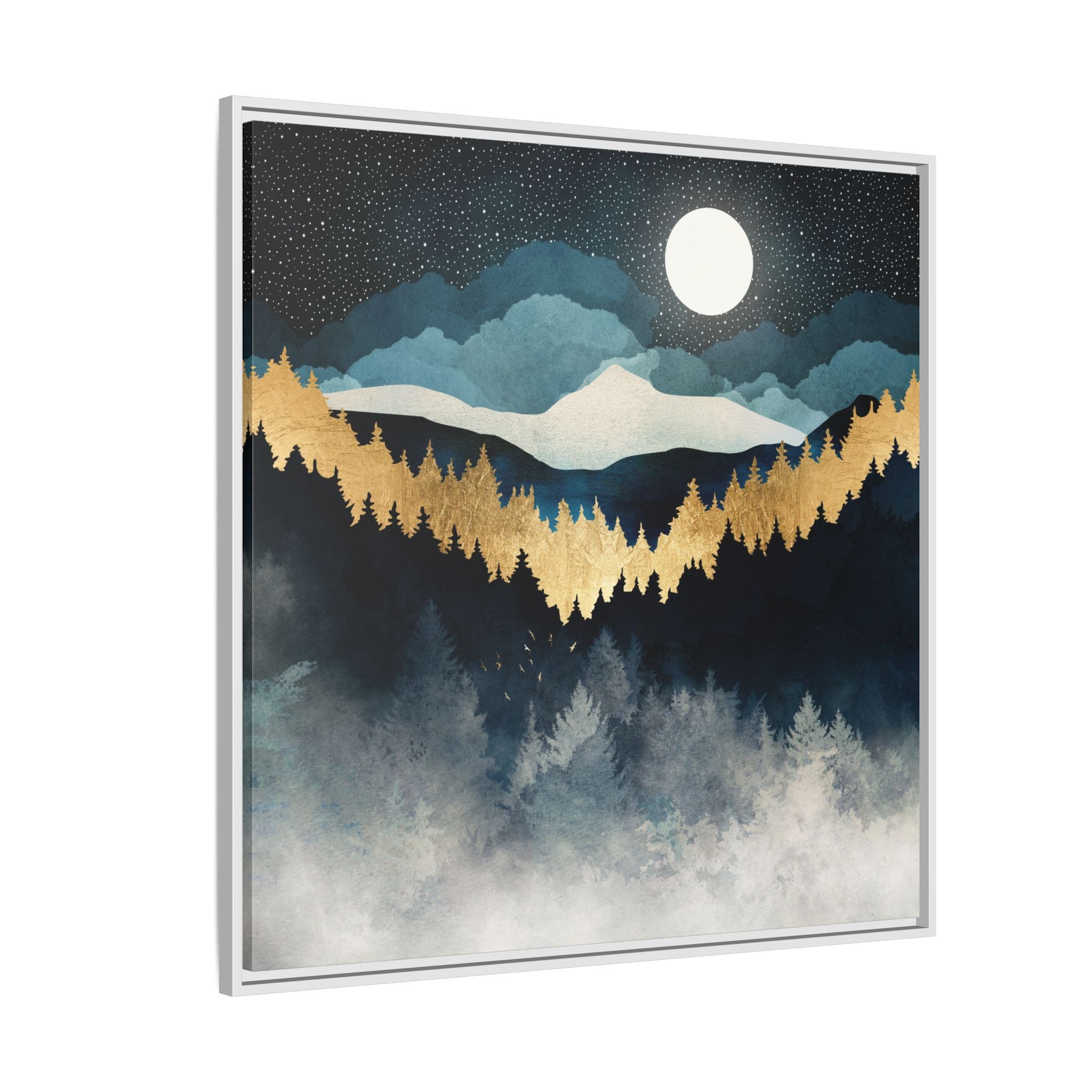 Indigo Night - Matte Canvas, Framed (Multi-color)