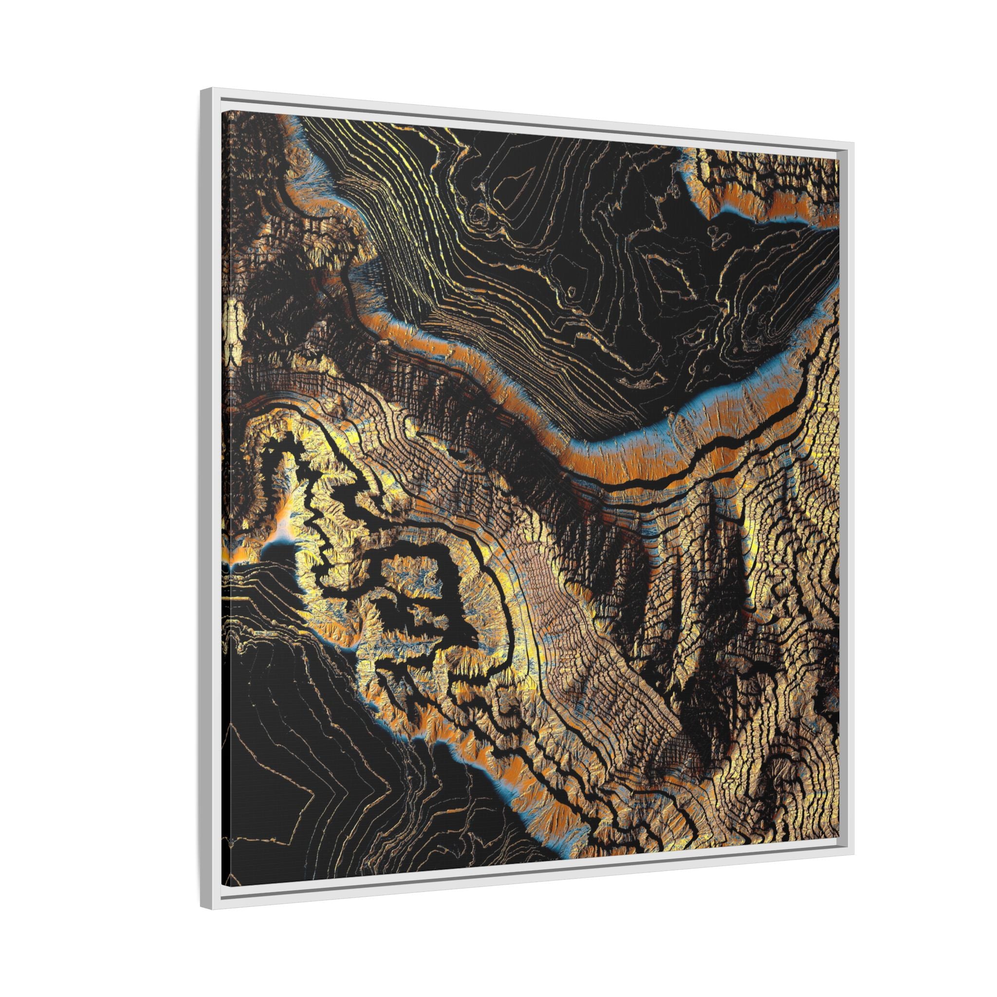 Golden Canyons - Matte Canvas, Framed (Multi-color)