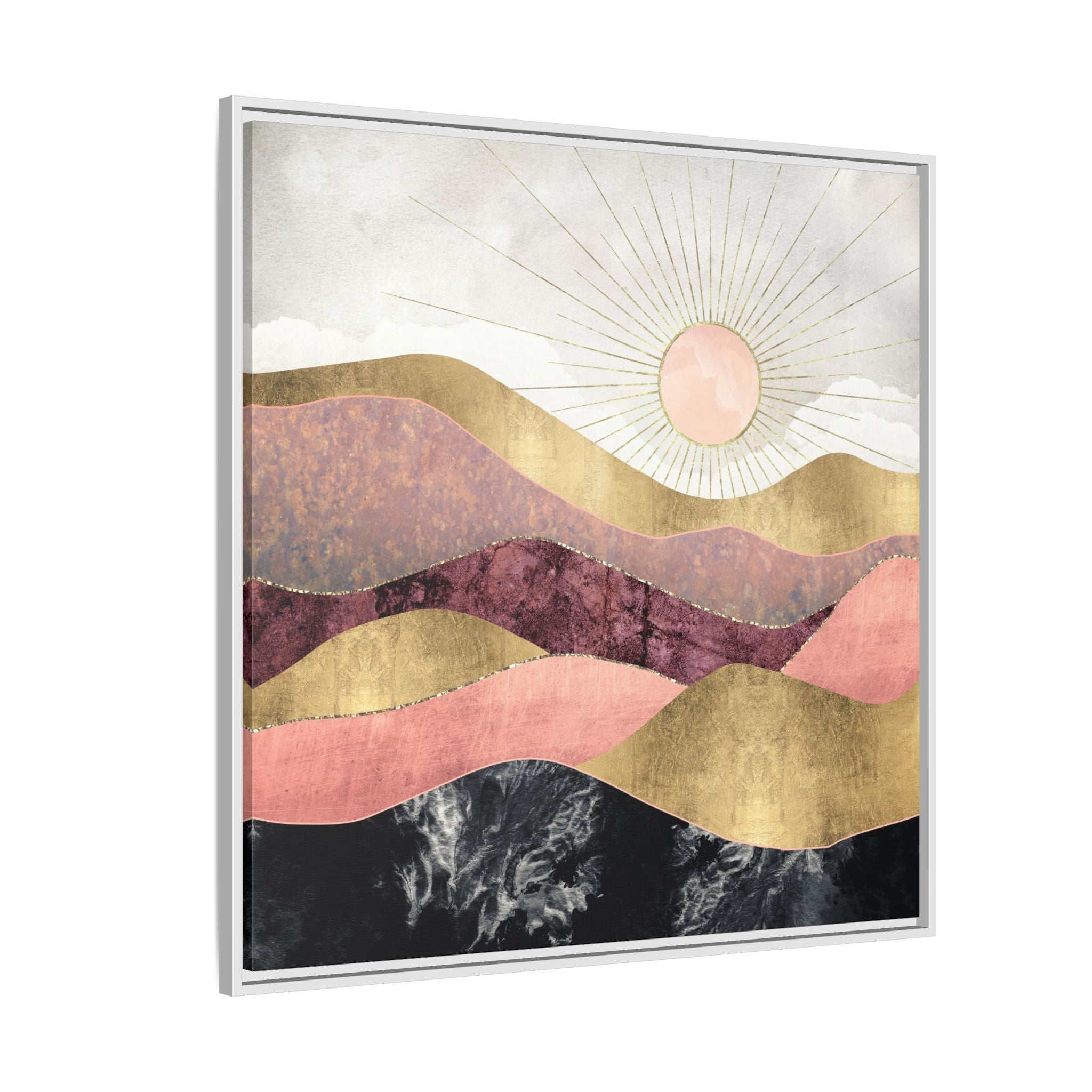 Blush Sun - Matte Canvas, Framed (Multi-color)