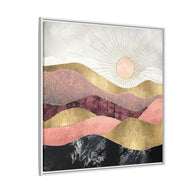 Blush Sun - Matte Canvas, Framed (Multi-color)