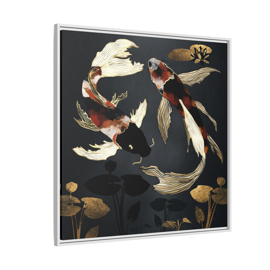 Metallic Koi IV - Matte Canvas, Framed (Multi-color)