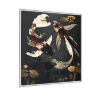 Metallic Koi IV - Matte Canvas, Framed (Multi-color)