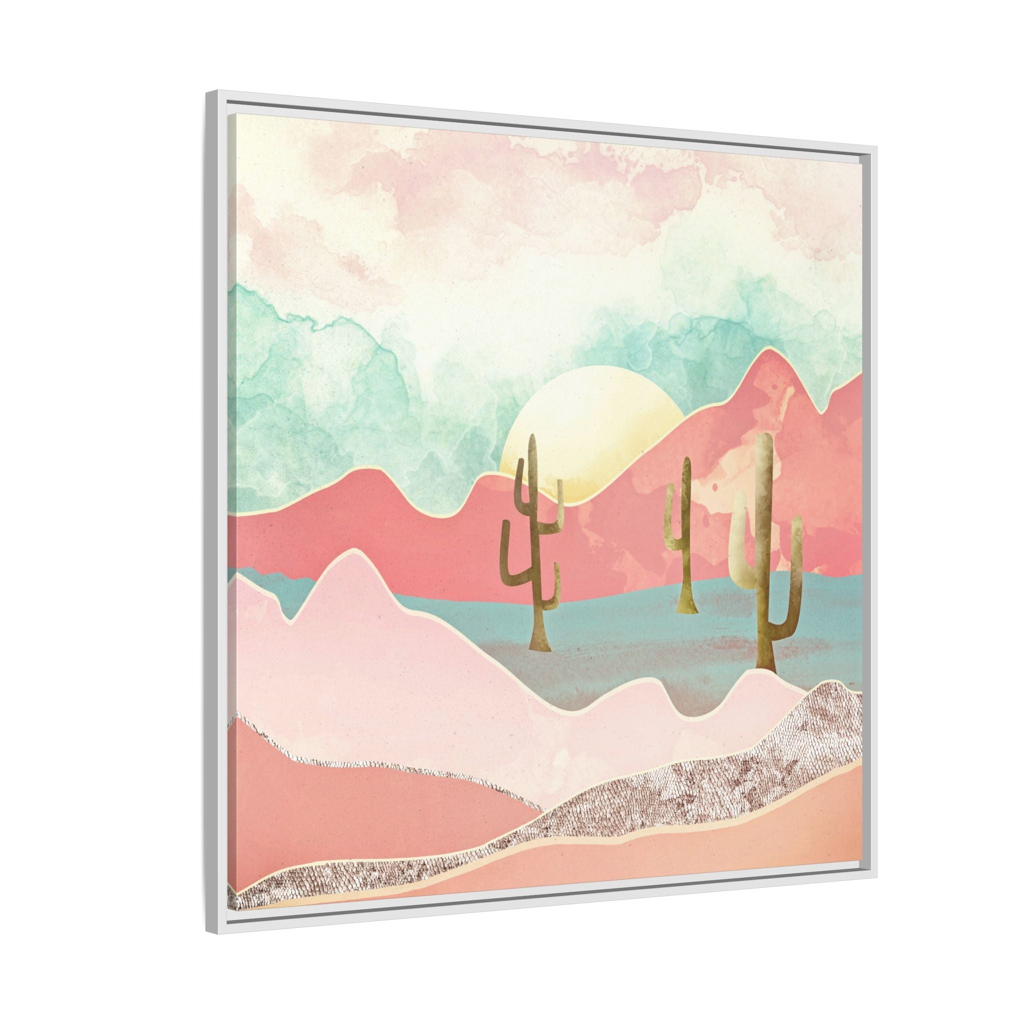 Desert Mountain - Matte Canvas, Framed (Multi-color)