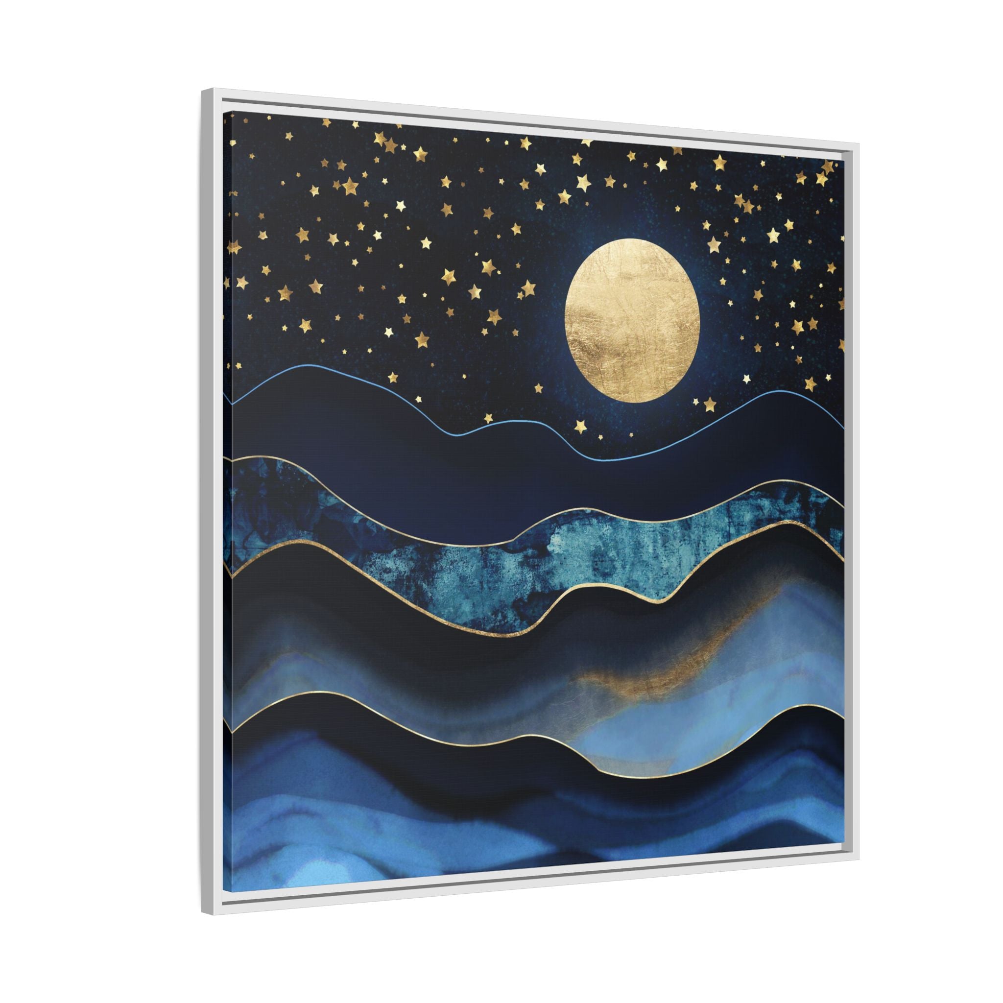 Golden Moon - Matte Canvas, Framed (Multi-color)