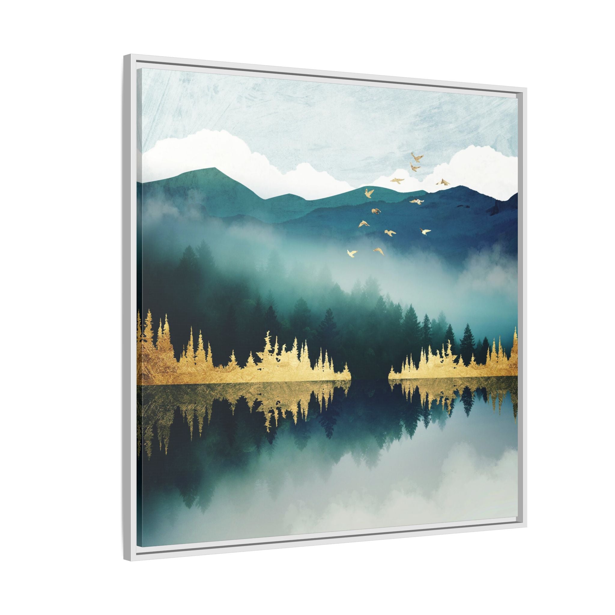 Mist Reflection - Matte Canvas, Framed (Multi-color)