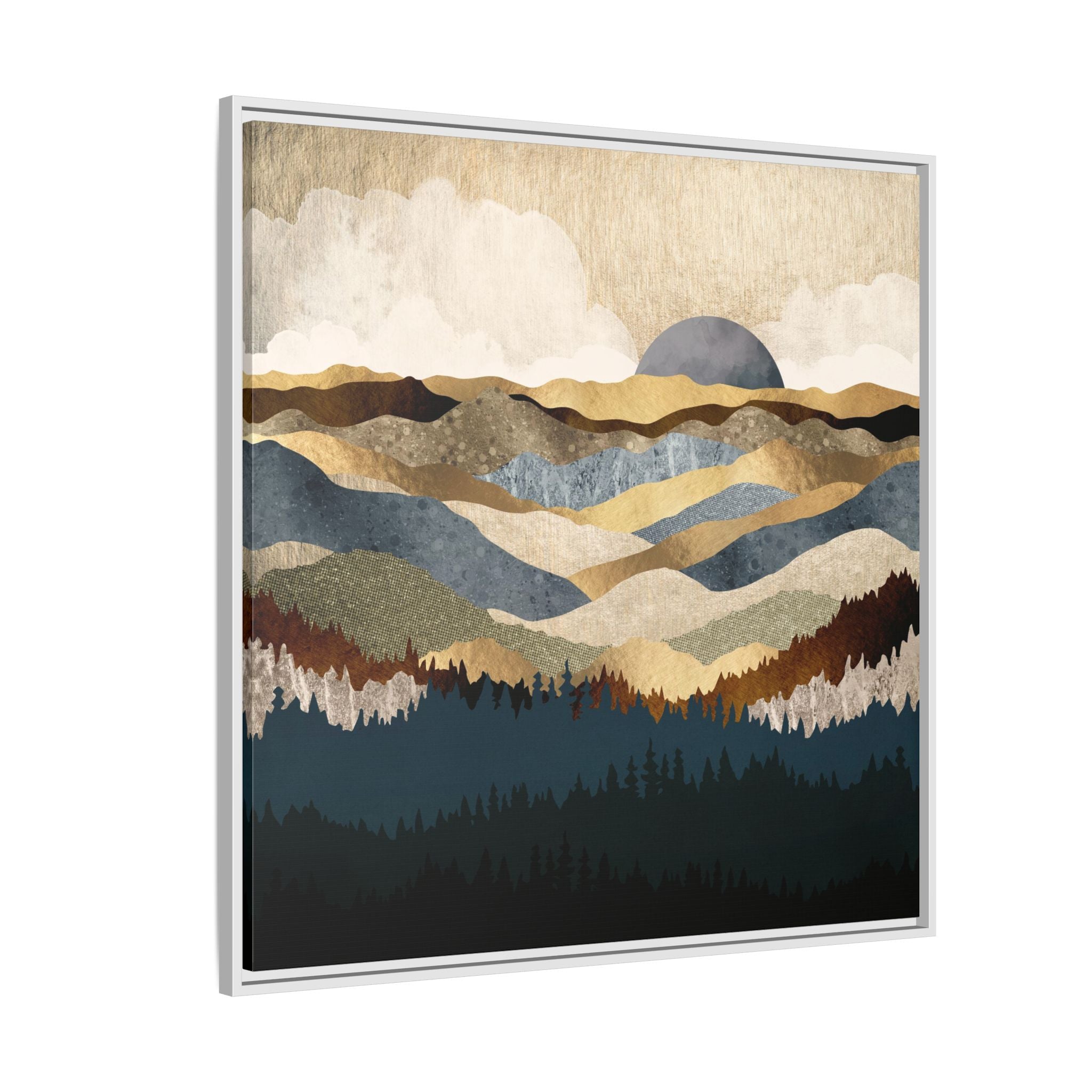Golden Vista - Matte Canvas, Framed (Multi-color)