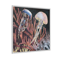 Metallic Coral - Matte Canvas, Framed (Multi-color)