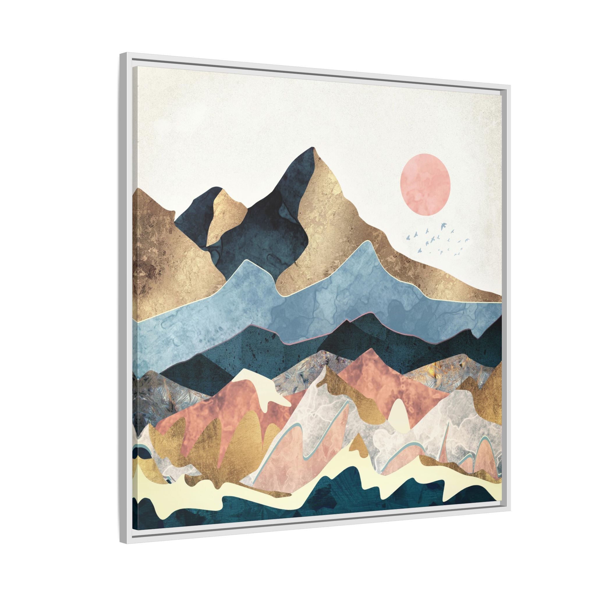 Golden Peaks - Matte Canvas, Framed (Multi-color)
