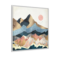 Golden Peaks - Matte Canvas, Framed (Multi-color)