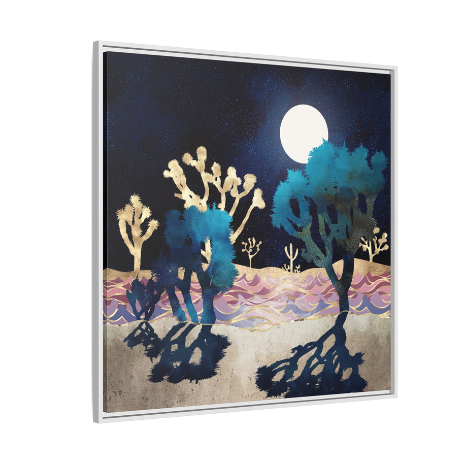 Desert Lake Moonlight - Matte Canvas, Framed (Multi-color)