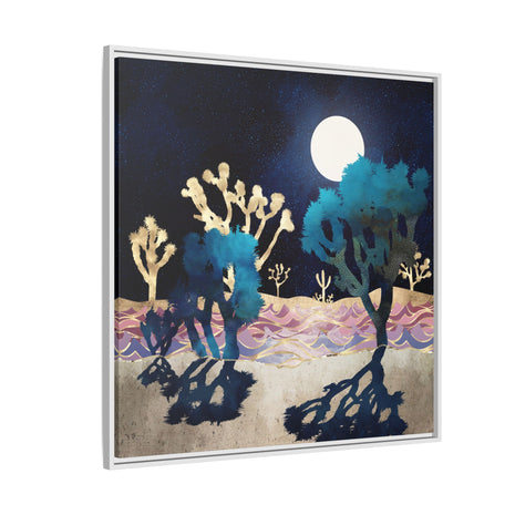 Desert Lake Moonlight - Matte Canvas, Framed (Multi-color)