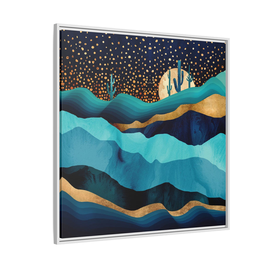 Indigo Desert Night - Matte Canvas, Framed (Multi-color)