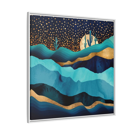 Indigo Desert Night - Matte Canvas, Framed (Multi-color)