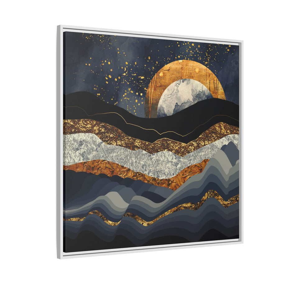 Metallic Mountains - Matte Canvas, Framed (Multi-color)