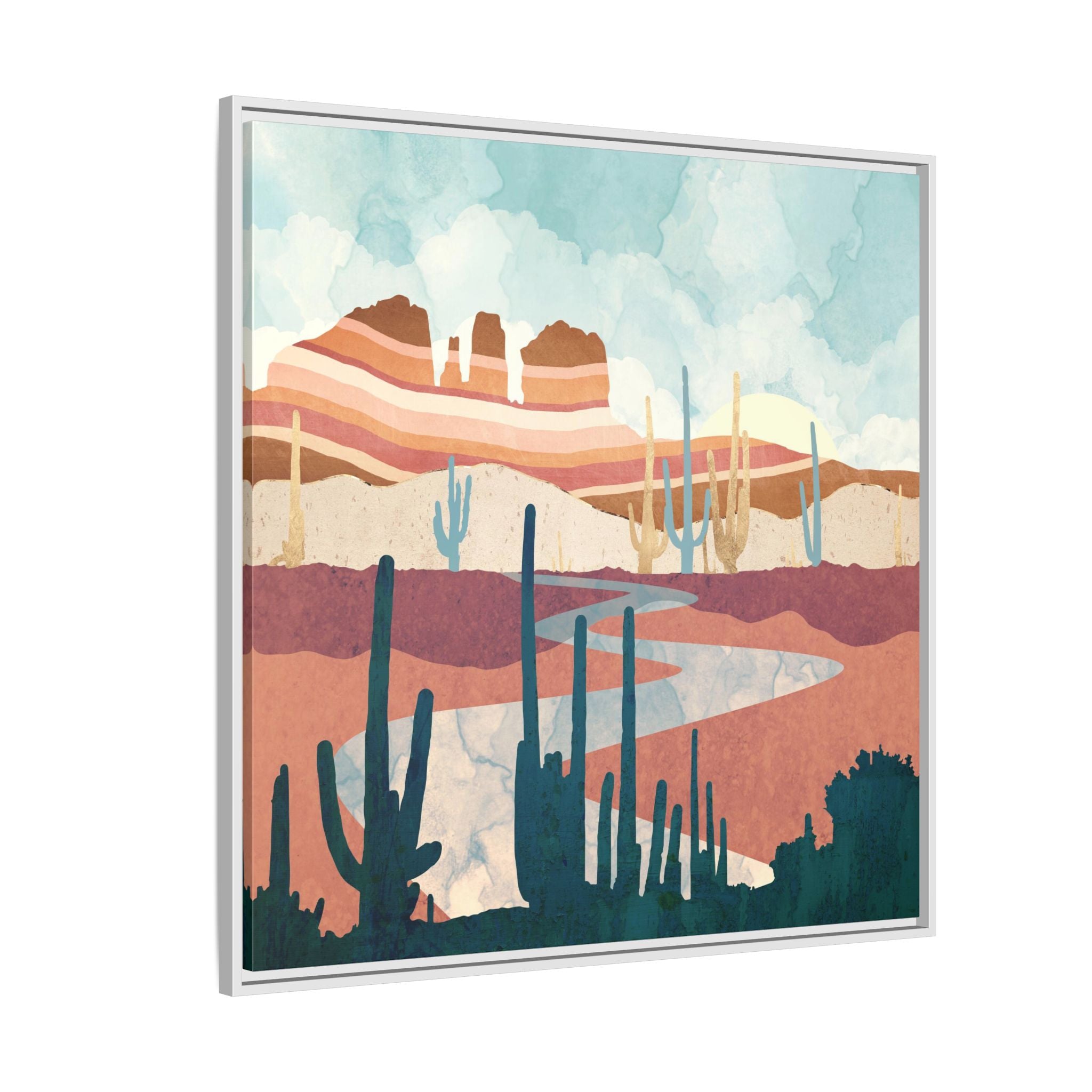 Desert Vista - Matte Canvas, Framed (Multi-color)