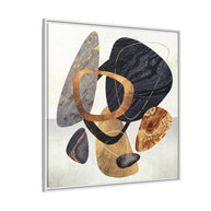 Abstract Pebbles III - Matte Canvas, Framed (Multi-color)