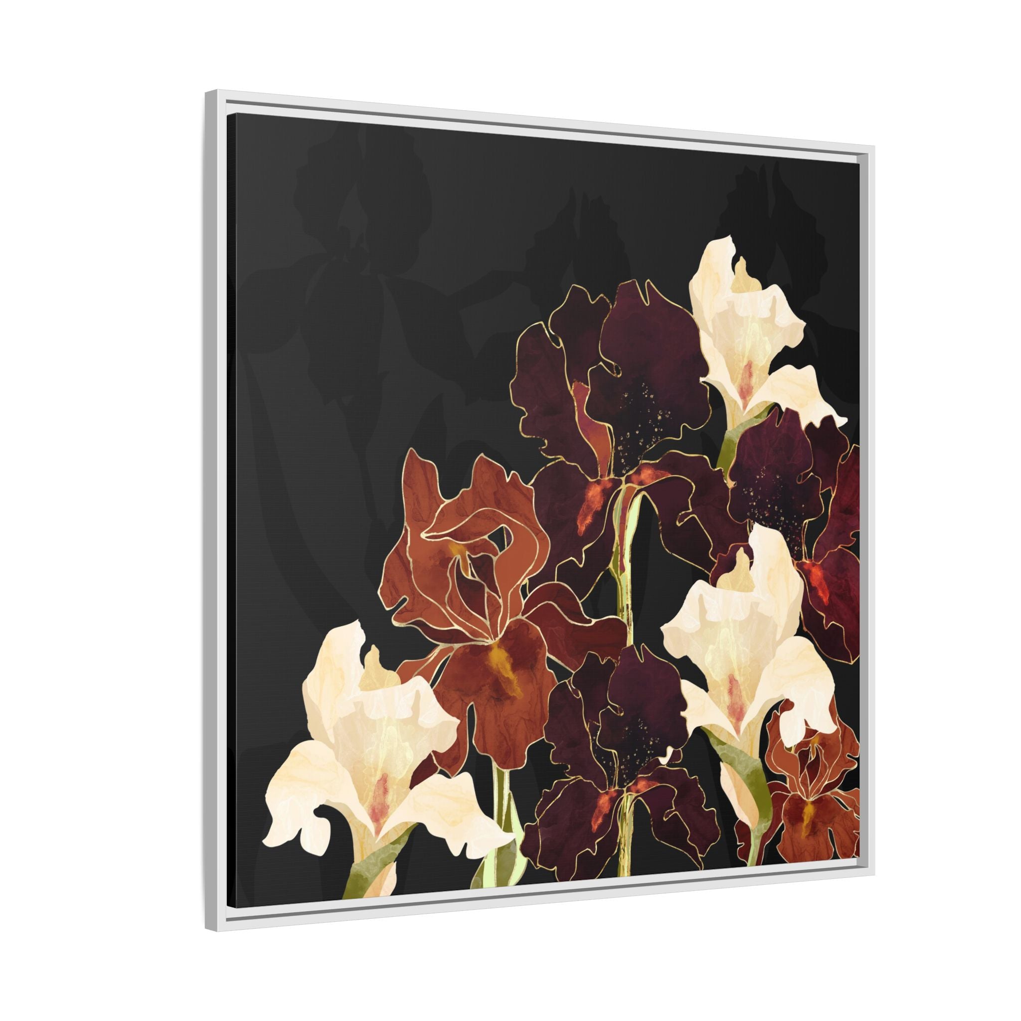 Autumn Iris - Matte Canvas, Framed (Multi-color)