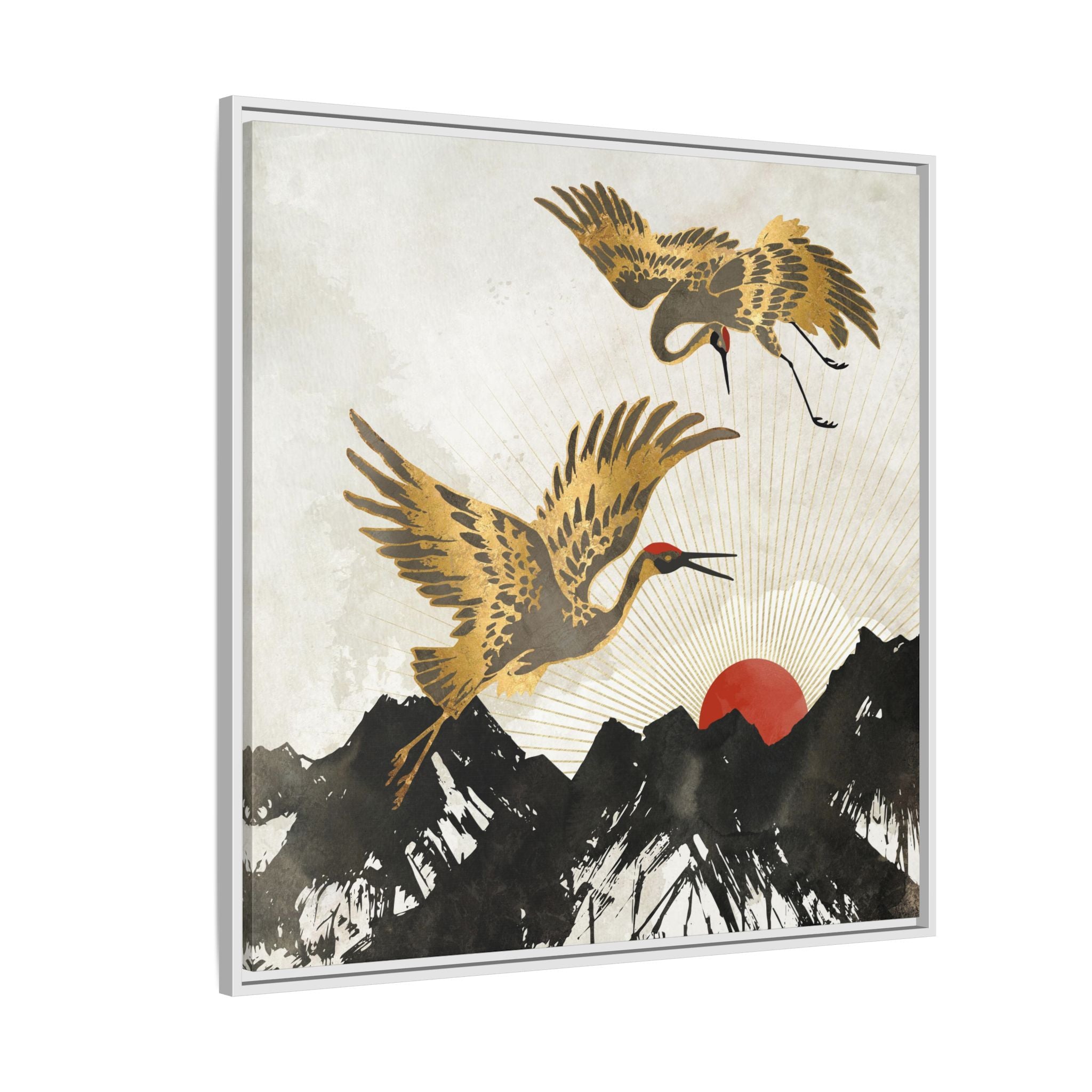 Elegant Flight II - Matte Canvas, Framed (Multi-color)