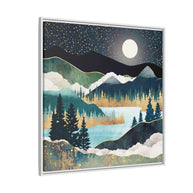 Star Lake - Matte Canvas, Framed (Multi-color)