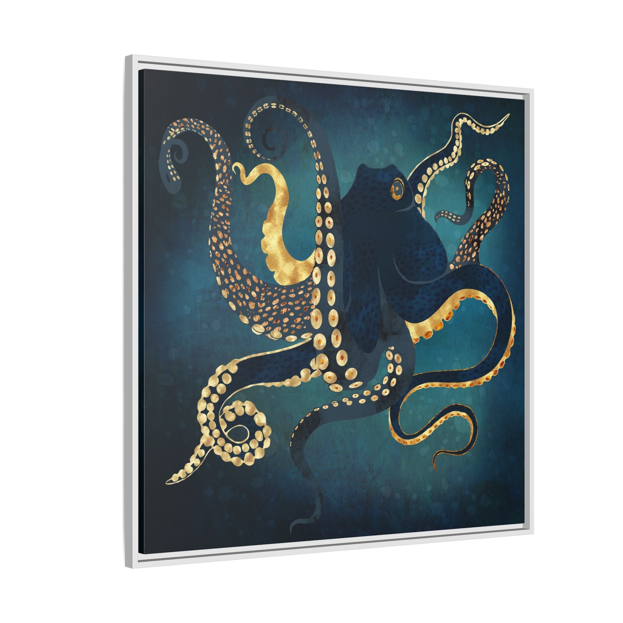 Metallic Octopus IV - Matte Canvas, Framed (Multi-color)