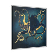 Metallic Octopus IV - Matte Canvas, Framed (Multi-color)