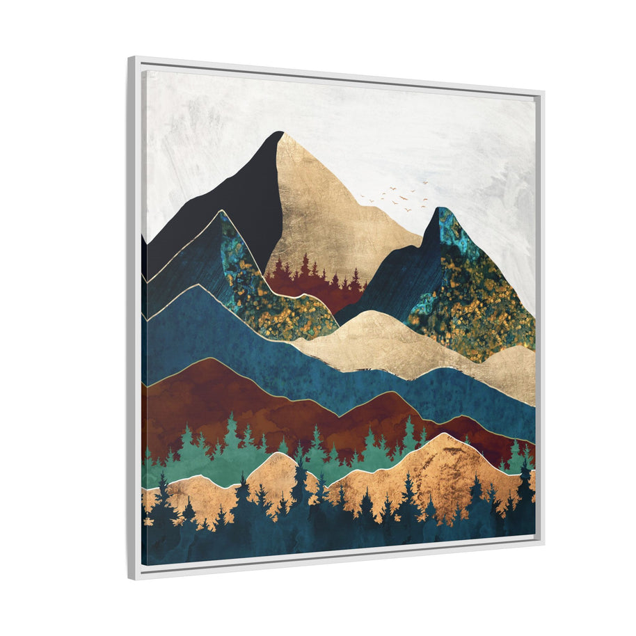 Malachite Mountains - Matte Canvas, Framed (Multi-color)