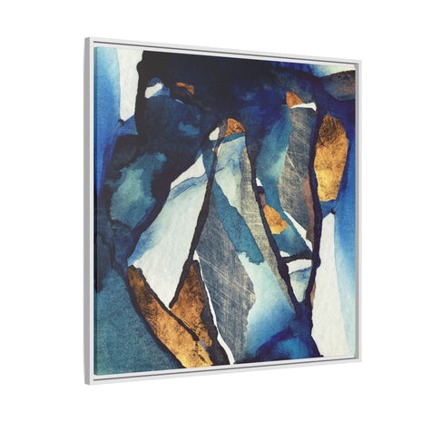 Cobalt Abstract - Matte Canvas, Framed (Multi-color)
