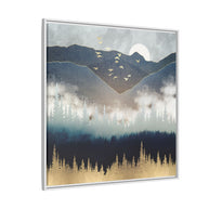 Blue Mountain Mist - Matte Canvas, Framed (Multi-color)