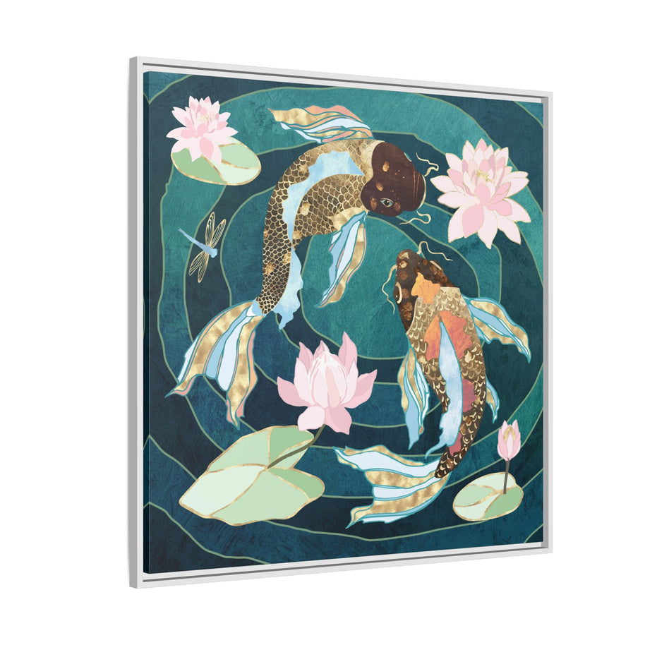 Metallic Koi III - Matte Canvas, Framed (Multi-color)