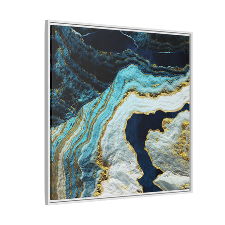 Aerial Ocean Abstract - Matte Canvas, Framed (Multi-color)