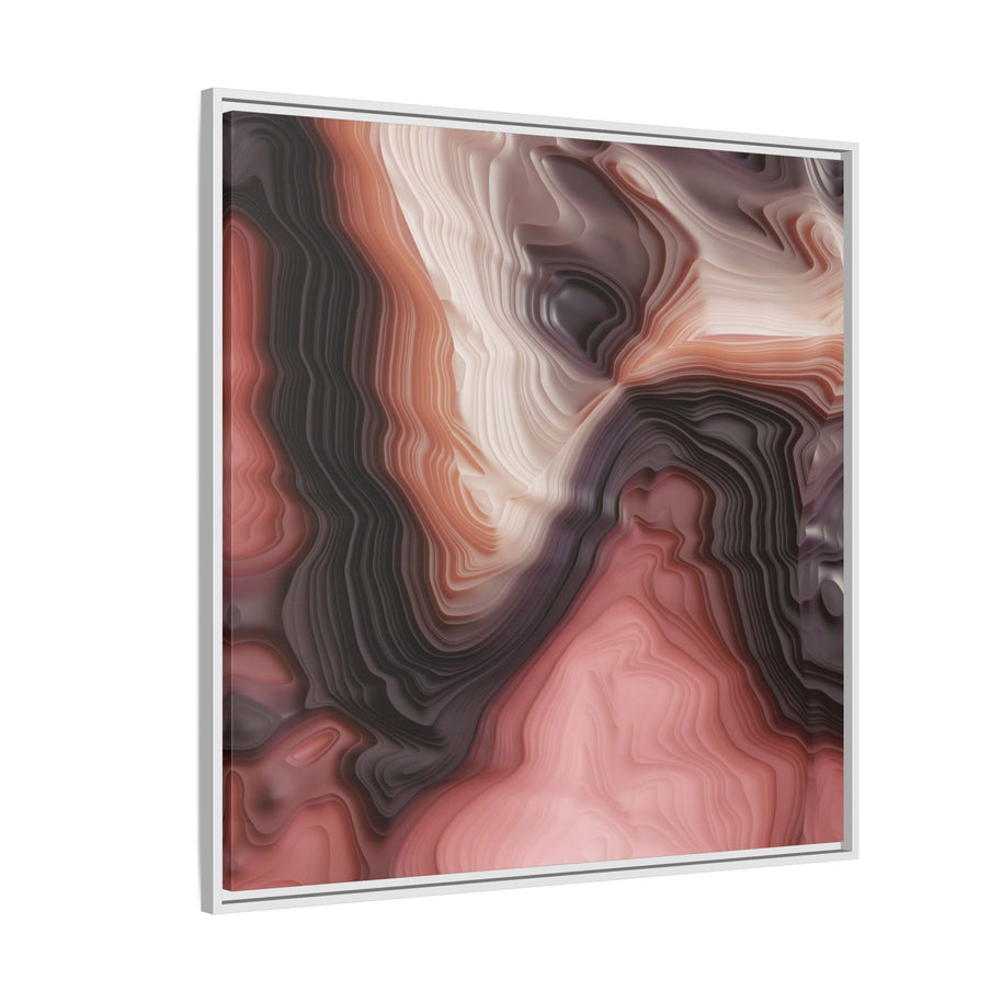 Velvet Cake Abstract - Matte Canvas, Framed (Multi-color)