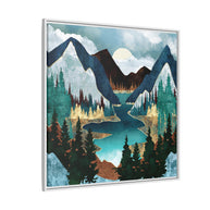 River Vista - Matte Canvas, Framed (Multi-color)