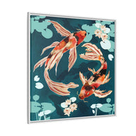 Metallic Koi VII - Matte Canvas, Framed (Multi-color)