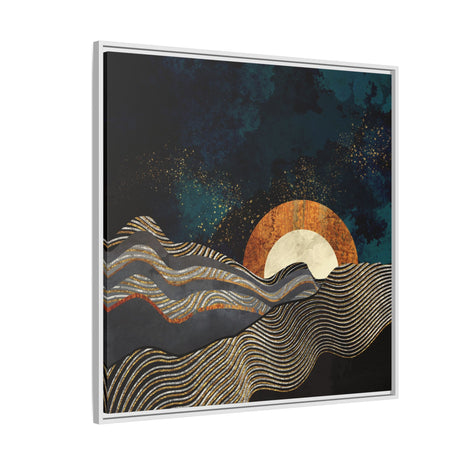 Gold and Silver Fields - Matte Canvas, Framed (Multi-color)