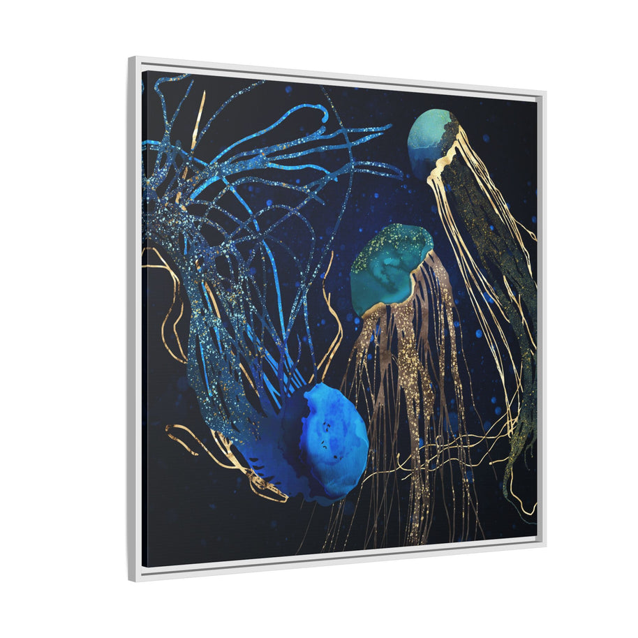 Metallic Jellyfish IV - Matte Canvas, Framed (Multi-color)