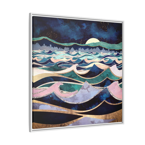 Moonlit Ocean - Matte Canvas, Framed (Multi-color)