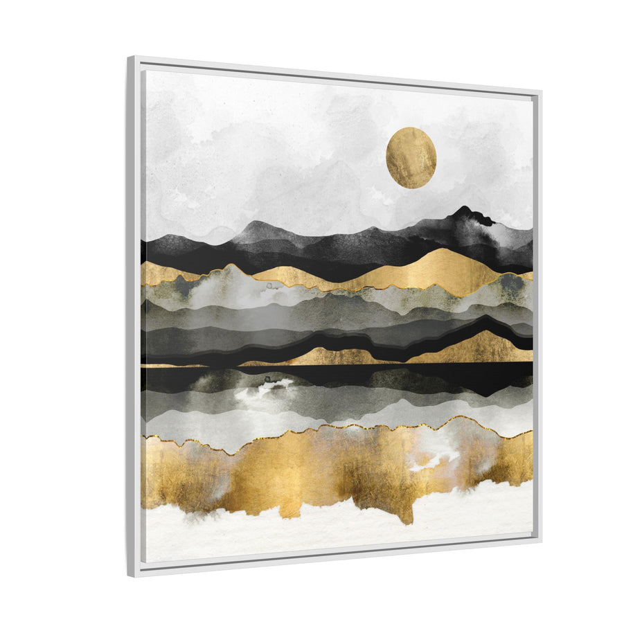 Golden Spring Moon - Matte Canvas, Framed (Multi-color)