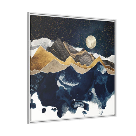 Midnight Winter - Matte Canvas, Framed (Multi-color)