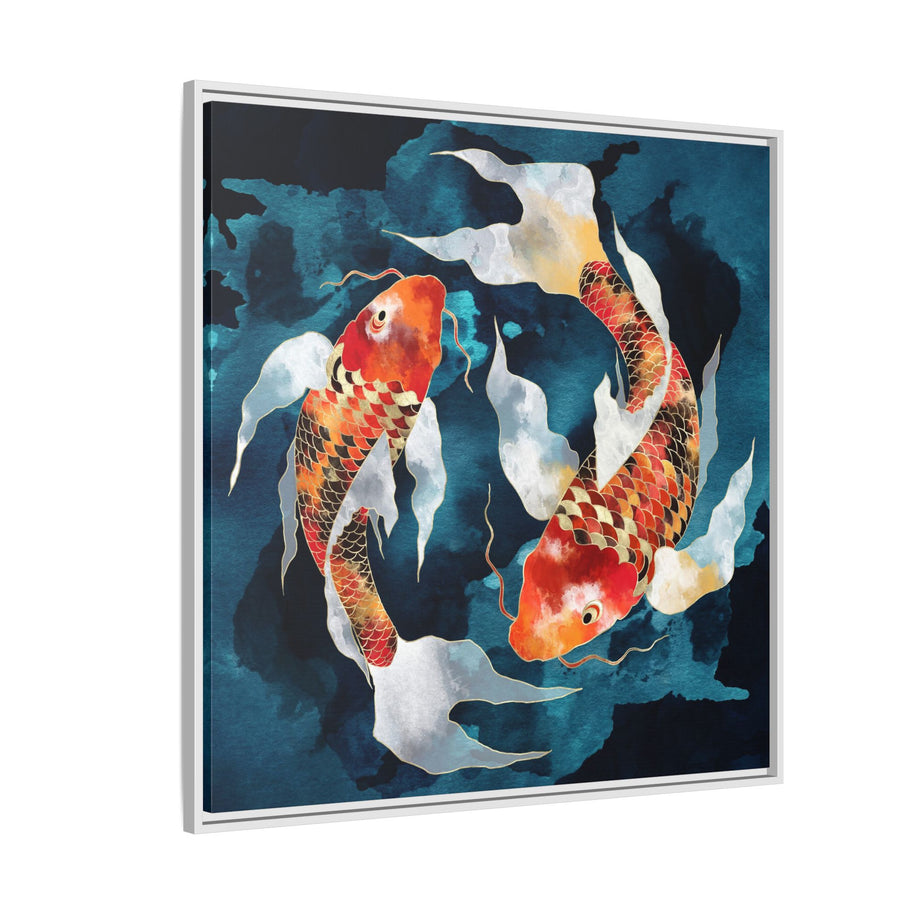 Metallic Koi II - Matte Canvas, Framed (Multi-color)
