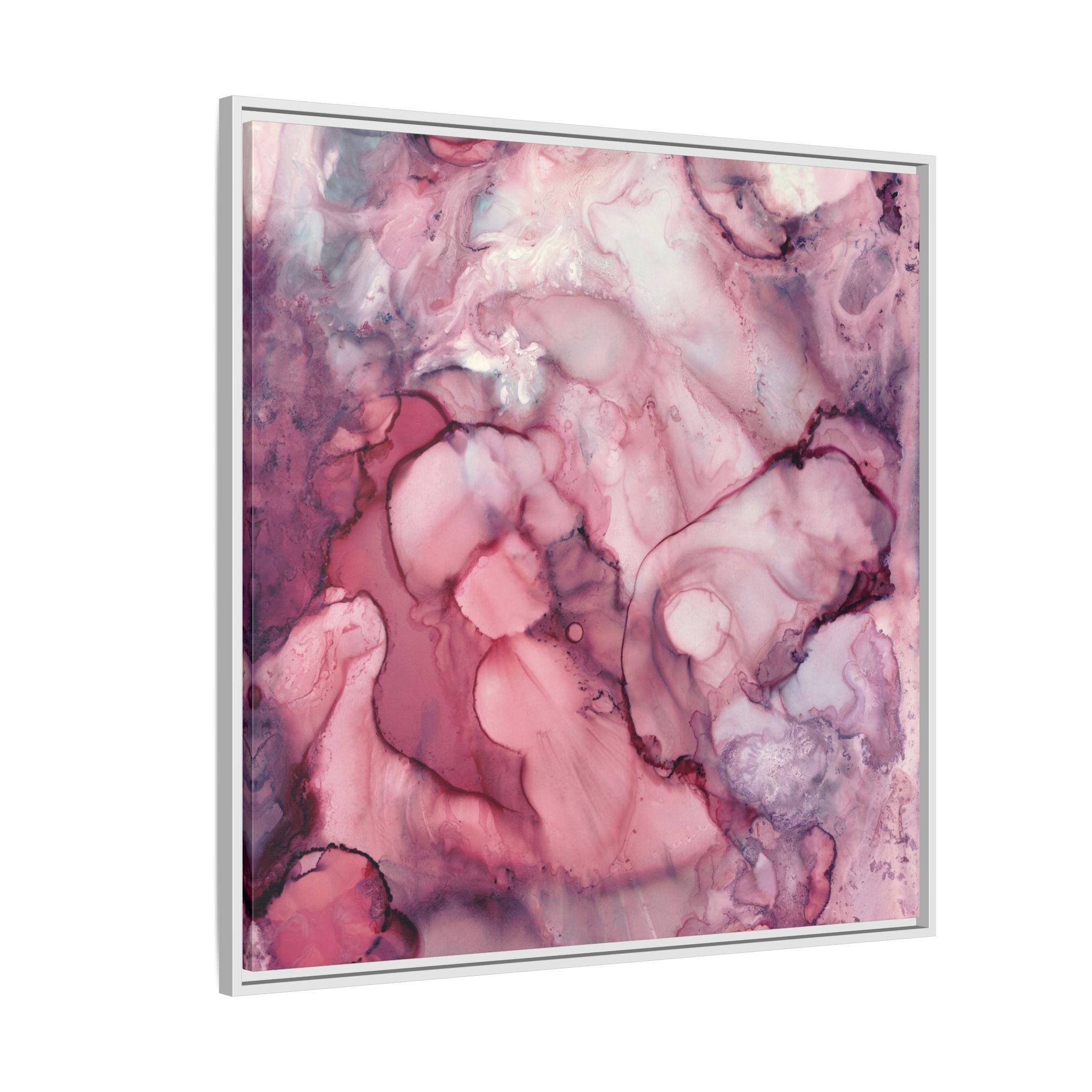 Liquid Mauve Abstract - Matte Canvas, Framed (Multi-color)